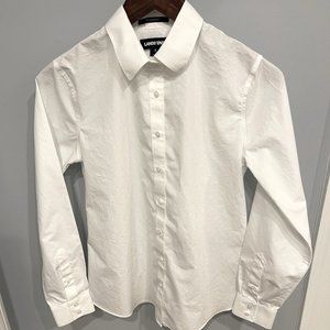Women's Land's End 100% Cotton Iron-Free Oxford Button Up Shirt (4)